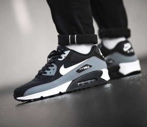 NIKE AIRMAX 90 BLACK WHITE - Image 2