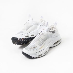 Air-Cushion Craze Sneakers – White & Metallic Gold